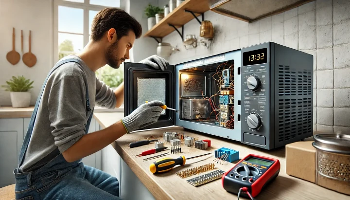 전자레인지 수리 이미지