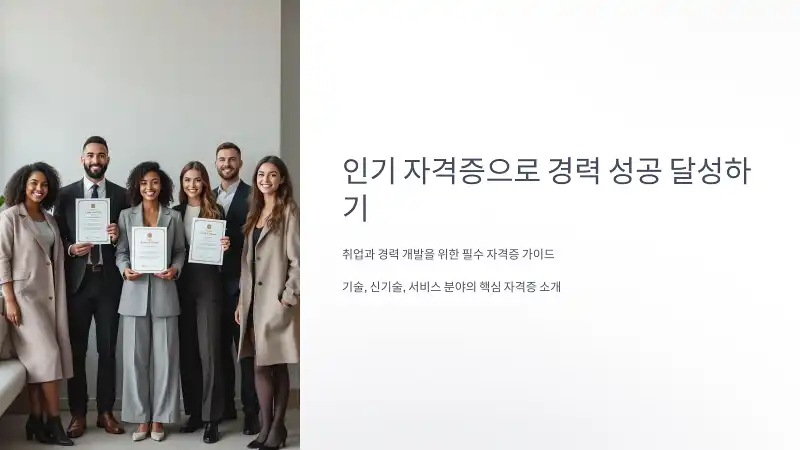 취업 시장에서 주목받는 인기 자격증: 성공적인 경력을 위한 필수 가이드