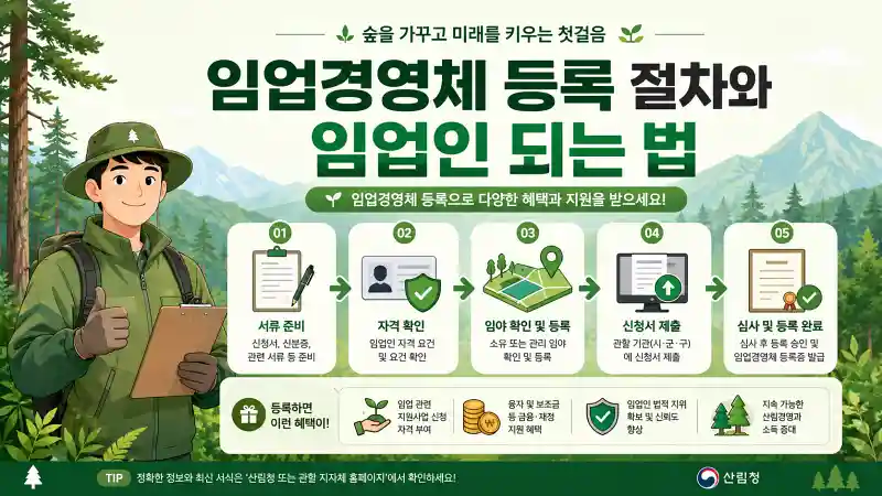 임업경영체 등록 절차와 임업인 되는 법