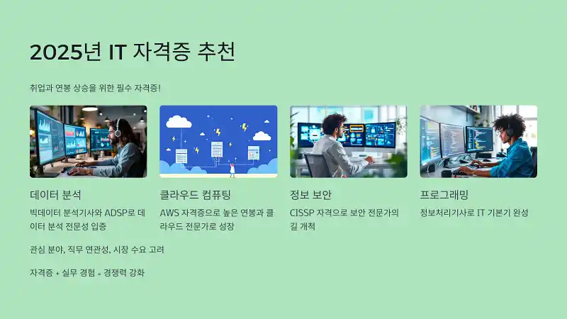 2025년 IT 자격증 추천!