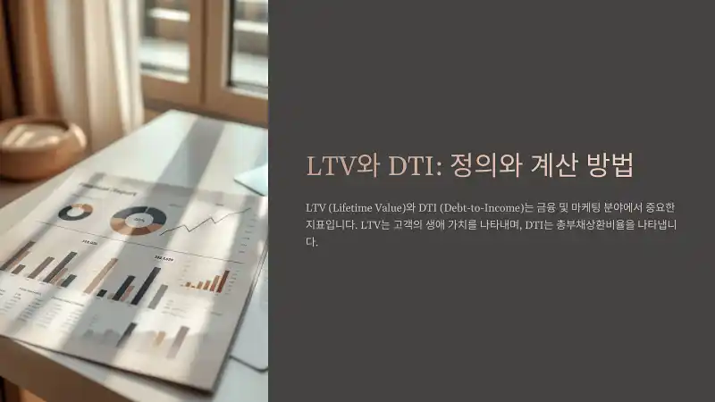 LTV, DTI, DSR 차이점과 의미