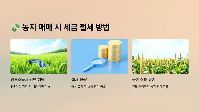 농지 매매 시 세금과 절세 방법