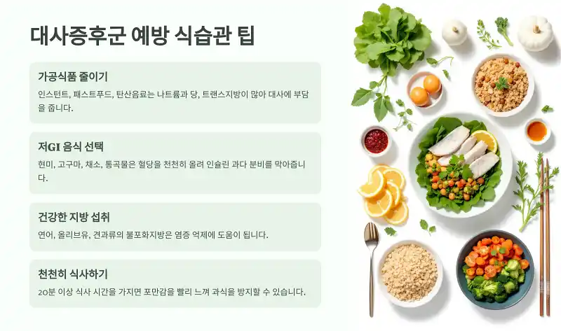 대사증후군 예방 식습관 팁