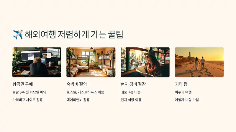 ✈️ 해외여행 저렴하게 가는 꿀팁