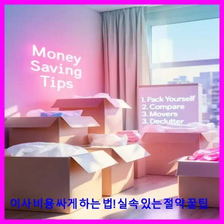 이사 비용 싸게 하는 법! 실속 있는 절약 꿀팁