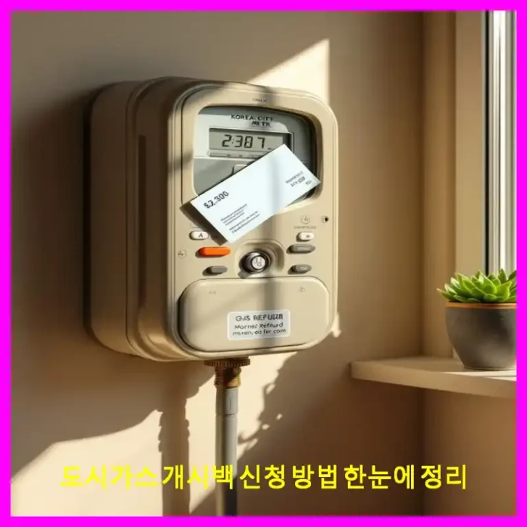 도시가스 개시백 신청 방법 한눈에 정리