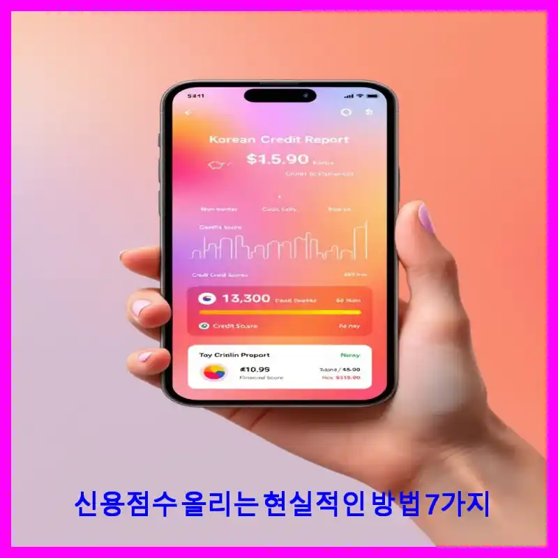 신용점수 올리는 현실적인 방법 7가지