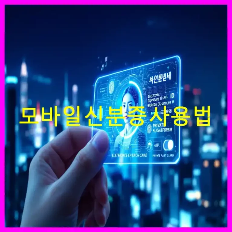 핸드폰만 있으면 신분 확인 끝!