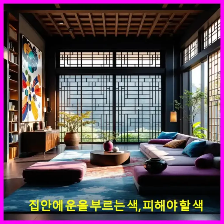 집안에 운을 부르는 색, 피해야 할 색