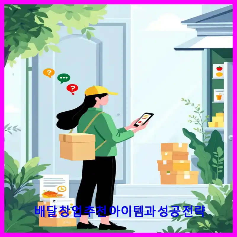 배달 창업 추천 아이템과 성공 전략