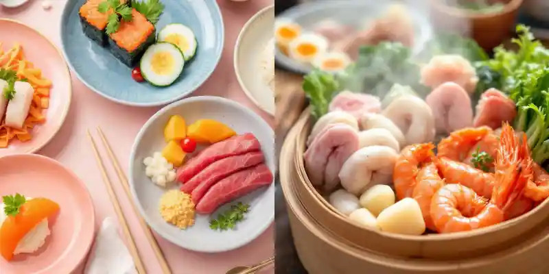 온천 마을 별미 음식