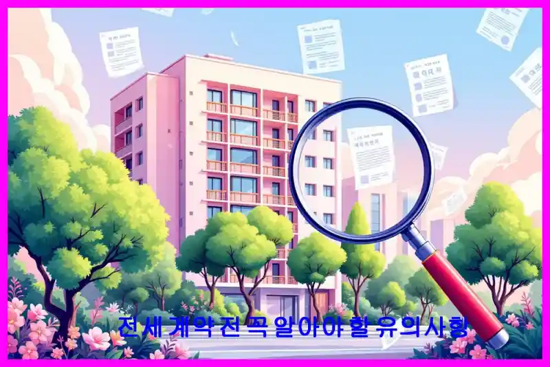전세 계약 전 꼭 알아야 할 유의사항