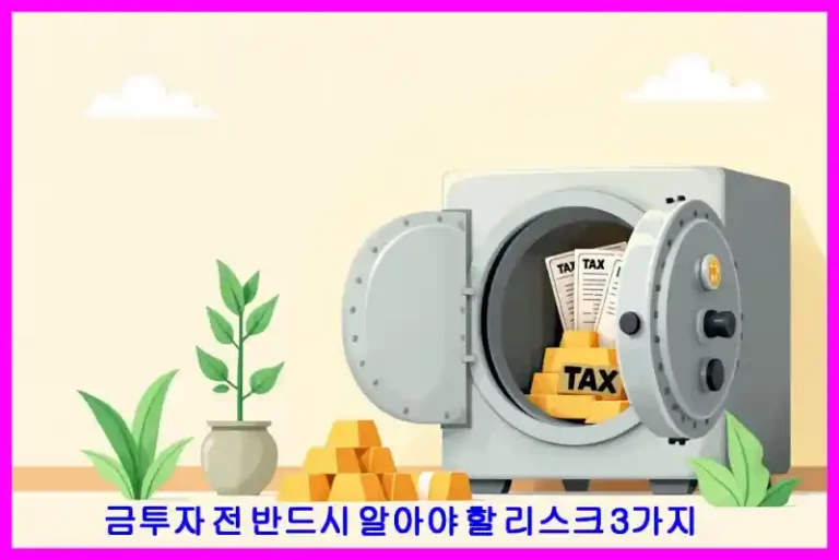 금투자 전 반드시 알아야 할 리스크 3가지