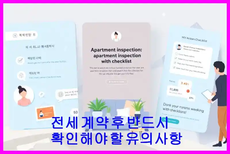 전세 계약 후 반드시 확인해야 할 유의사항