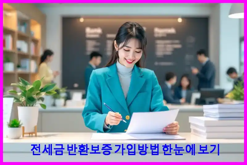 전세금 반환보증 가입방법 한눈에 보기