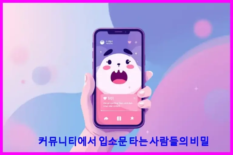 커뮤니티에서 입소문 타는 사람들의 비밀