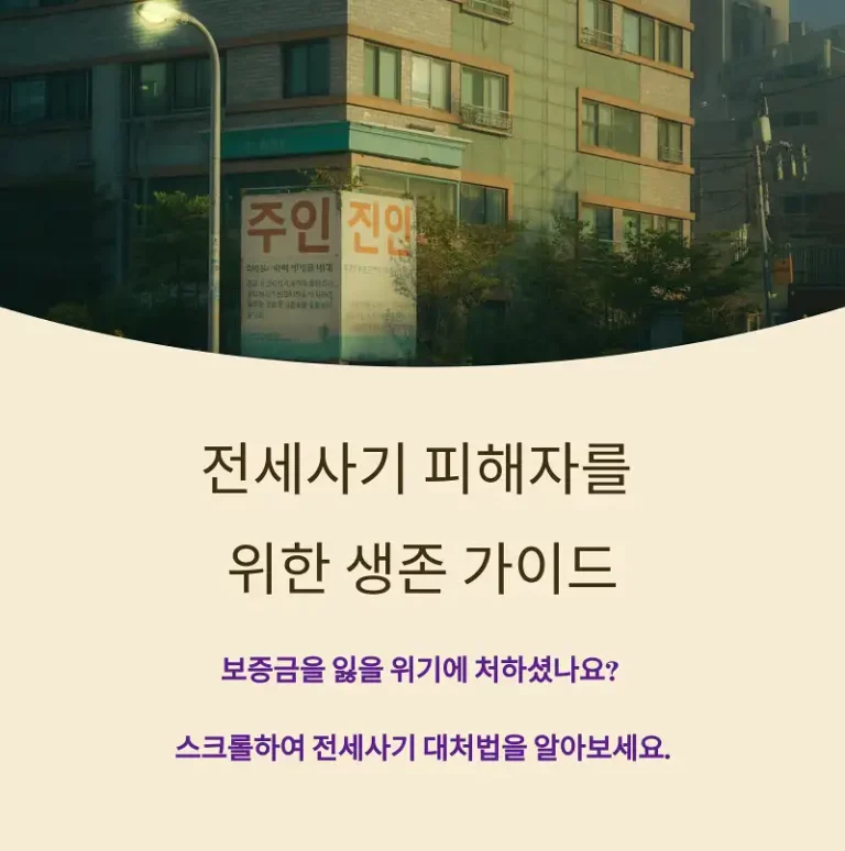 전세사기 당했을 때 대처법