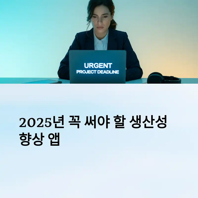 꼭 써야 할 생산성 향상 앱 추천