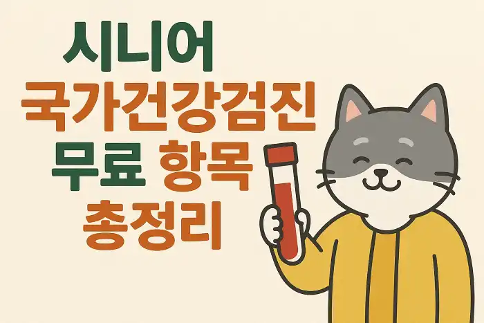 시니어 국가건강검진 무료 항목 총정리
