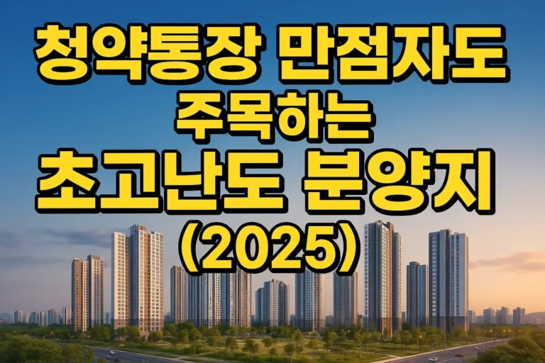 청약통장 만점자도 주목하는 초고난도 분양지