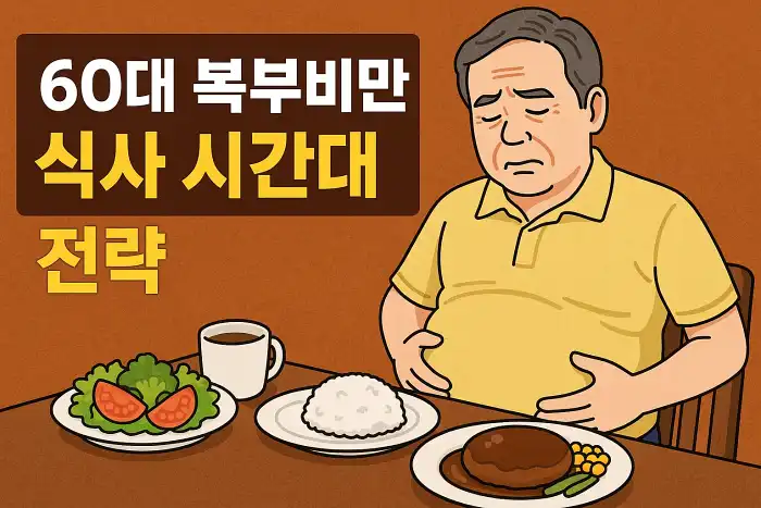 60대 복부비만, 식사 시간대 전략 
