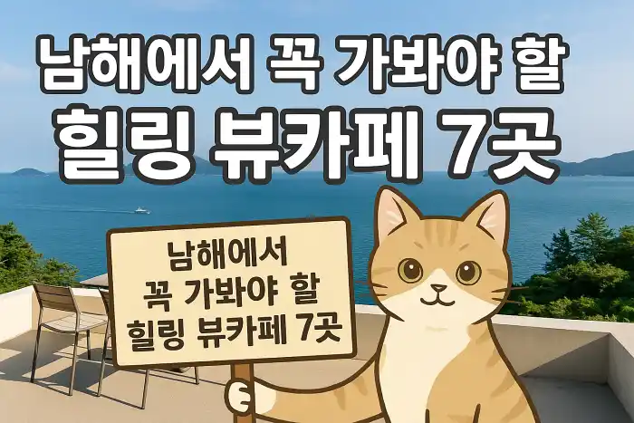 남해에서 꼭 가봐야 할 힐링 뷰카페 7곳