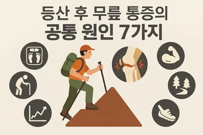 등산 후 무릎 통증의 공통 원인 7가지