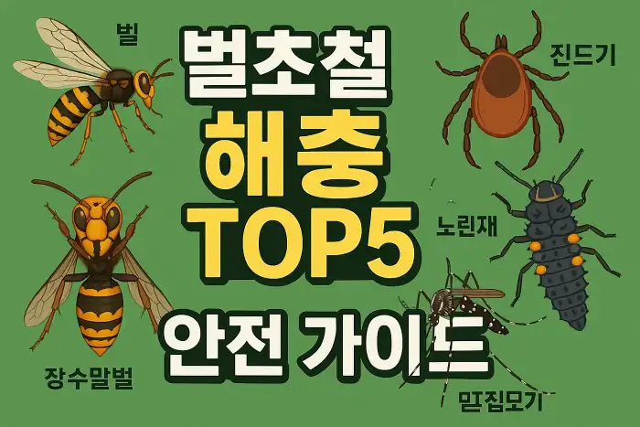 벌초철 해충 TOP5 안전 가이드