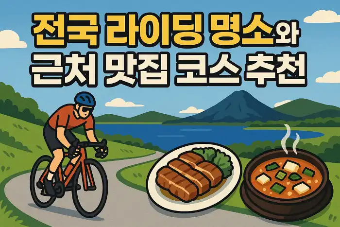 전국 라이딩 명소와 근처 맛집 코스 추천