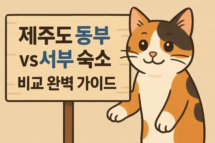 제주도 동부 vs 서부 숙소 비교 완벽 가이드