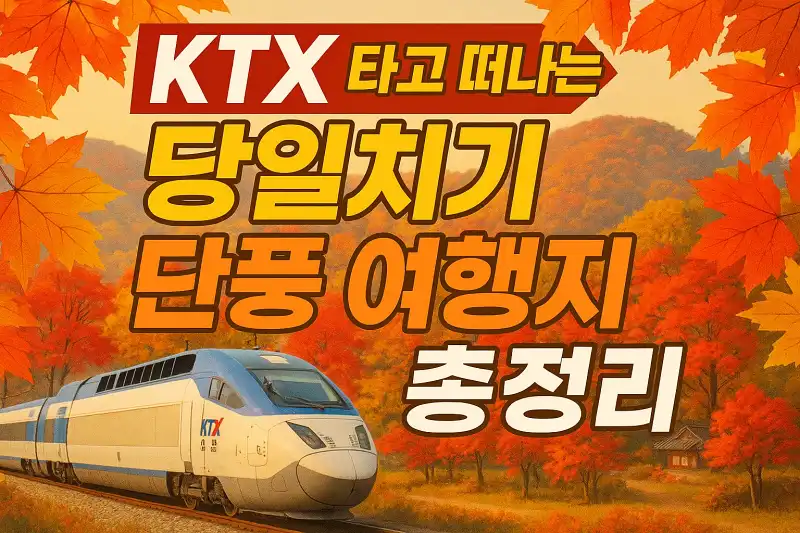 KTX 타고 떠나는 당일치기 단풍 여행지 총정리