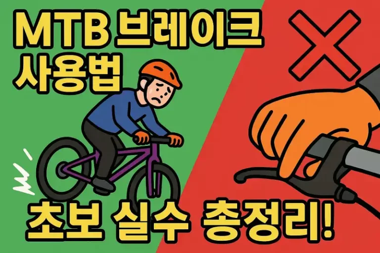 MTB 브레이크 사용법 초보 실수 총정리!