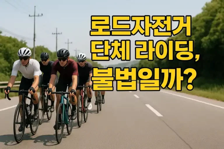 로드자전거 단체 라이딩, 불법일까?