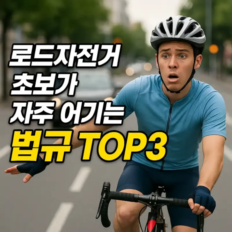 로드자전거 초보가 자주 어기는 법규 TOP3