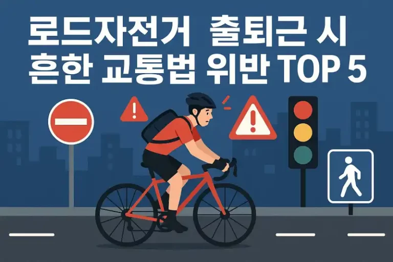 로드자전거 출퇴근 시 흔한 교통법 위반 TOP5