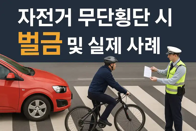자전거 무단횡단 시 벌금과 실제 사례