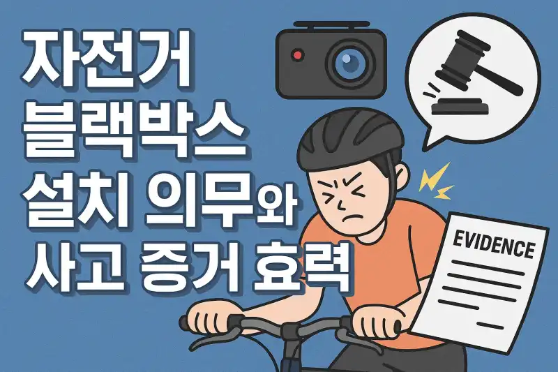 자전거 블랙박스 설치 의무와 사고 증거 효력