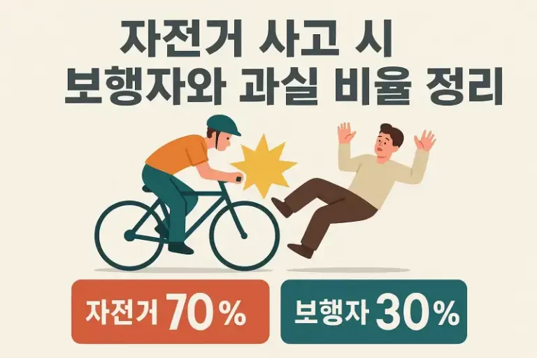 자전거 사고 시 보행자와 과실 비율 정리