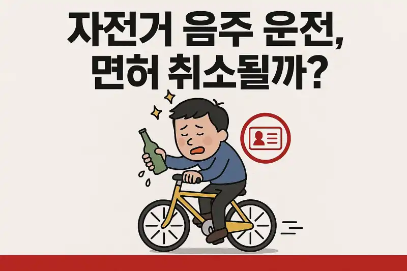 자전거 음주 운전, 면허 취소될까?