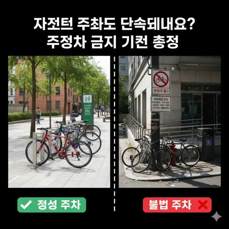 자전거 주차도 단속되나요? 주정차 금지 기준 총정리