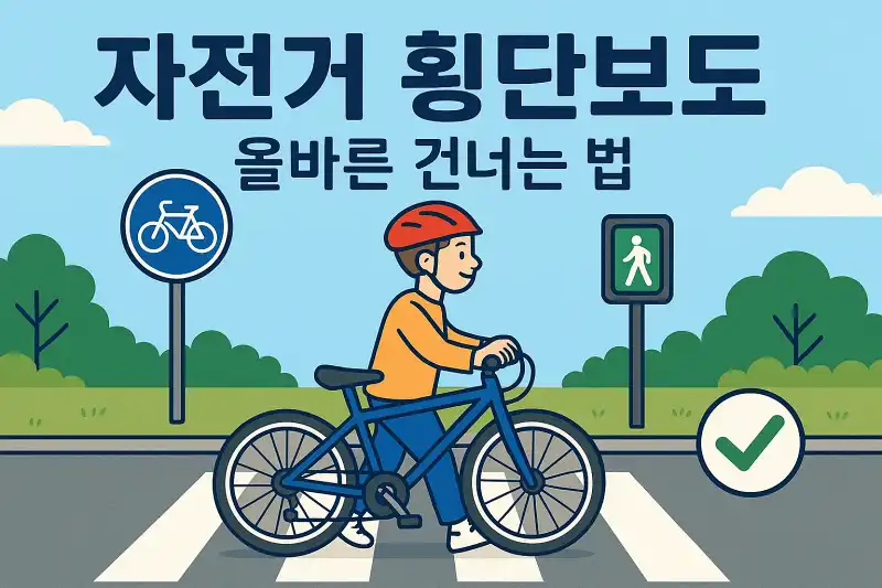 자전거 횡단보도 올바른 건너는 법