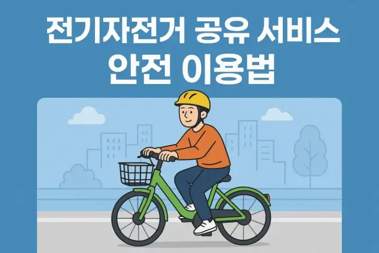 전기자전거 공유 서비스 안전 이용법