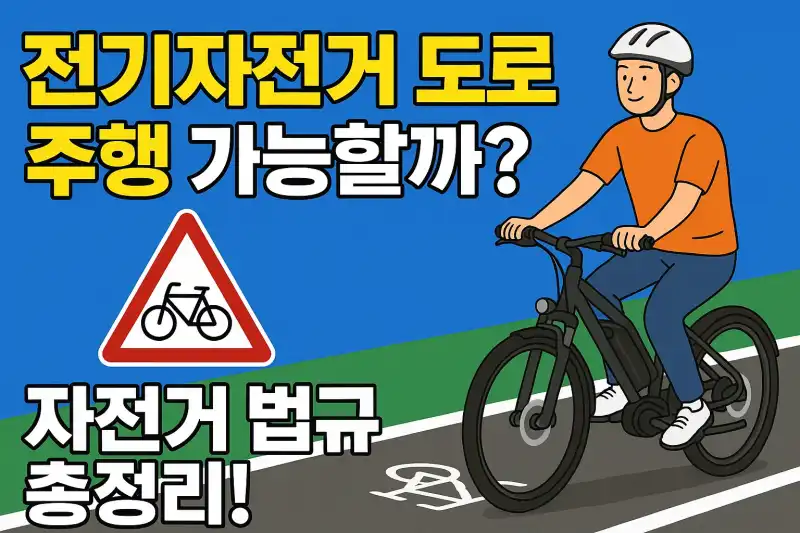 전기자전거 도로 주행 가능할까? 자전거 법규 총정리!