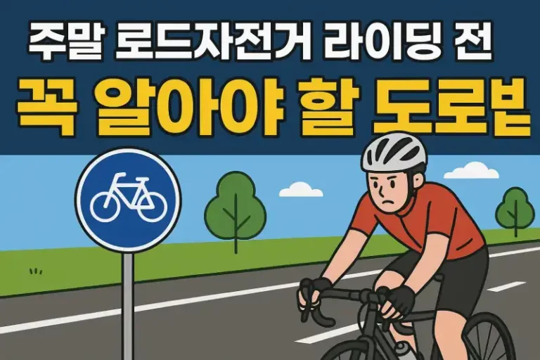 주말 로드자전거 라이딩 전 꼭 알아야 할 도로법