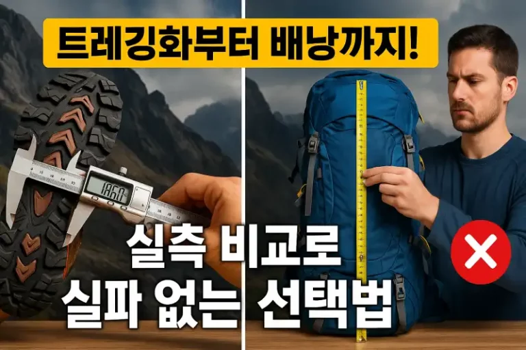 트레킹화부터 배낭까지! 실측 비교로 실패 없는 선택법