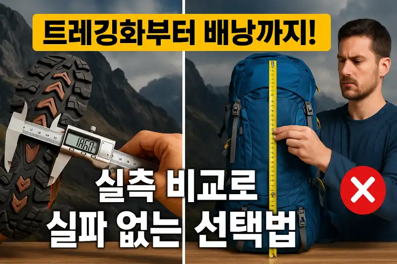 트레킹화부터 배낭까지! 실측 비교로 실패 없는 선택법