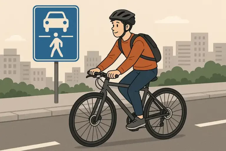 하이브리드 자전거 출퇴근과 도로법 준수