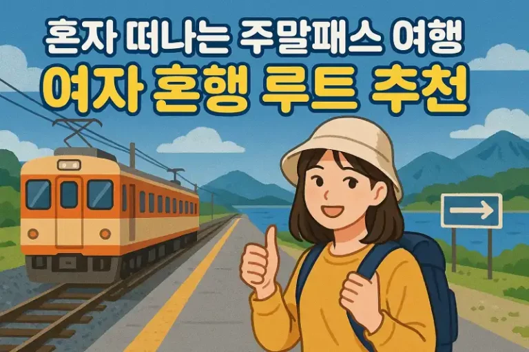 혼자 떠나는 주말패스 여행 여자 혼행 루트 추천