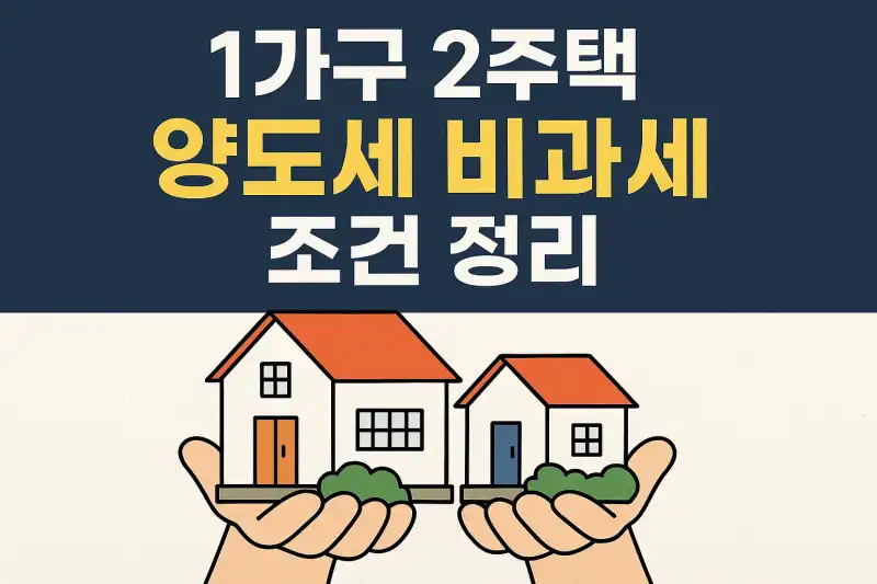 1가구 2주택 양도세 비과세 조건 정리