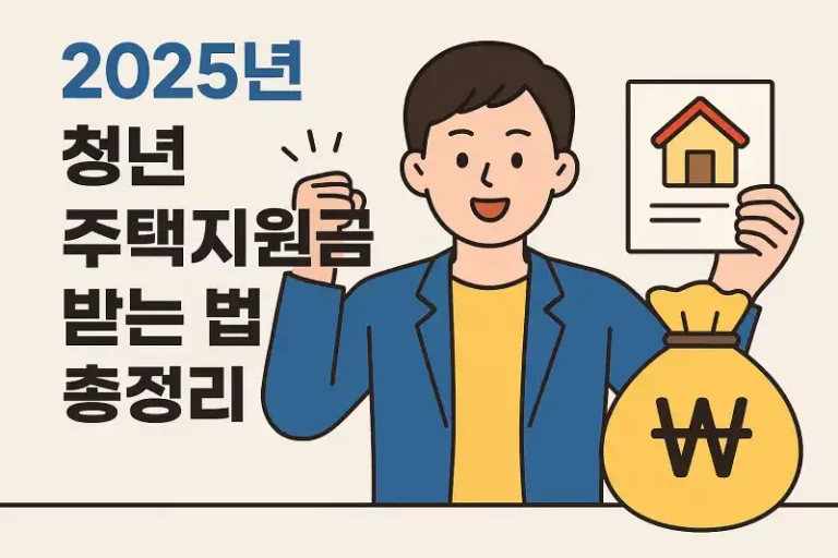 2025년 청년 주택지원금 받는 법 총정리